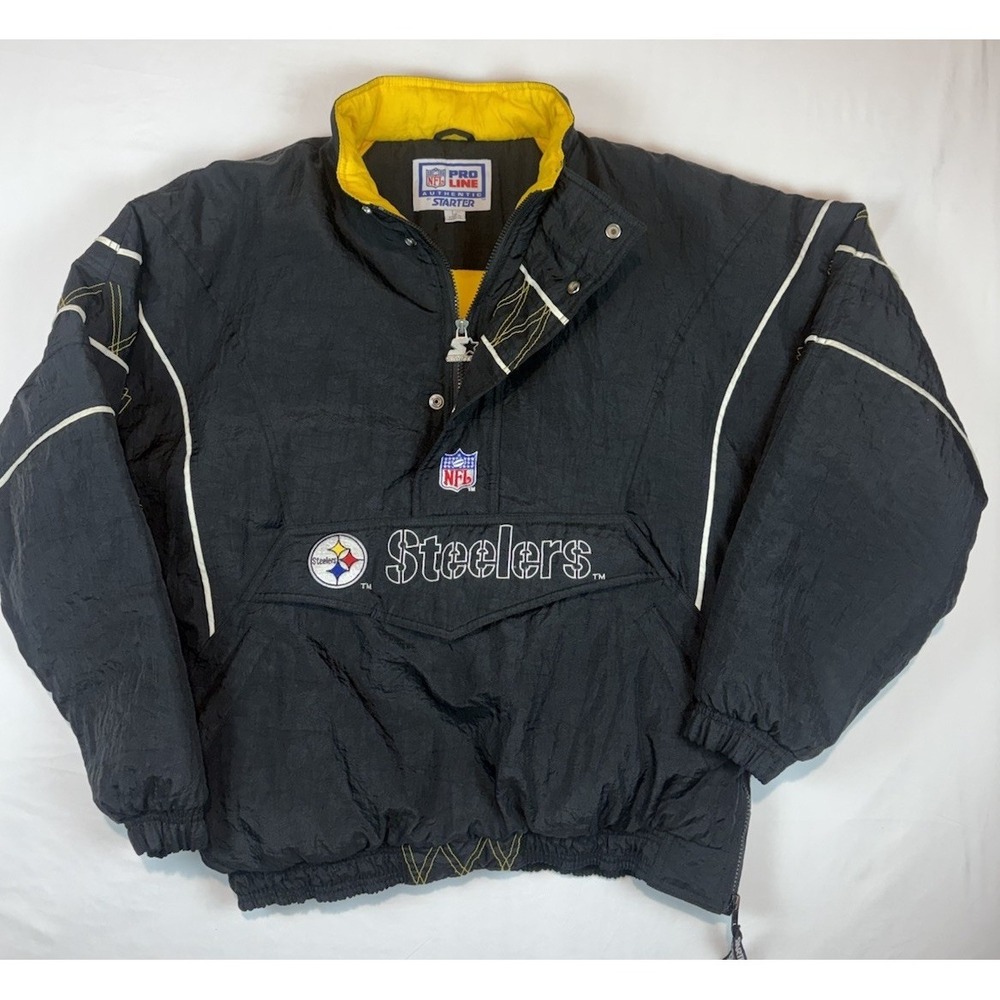 Vintage Starter Pro Line Authentic 90s Pittsburgh Steelers Jacket/Coat Mens L.